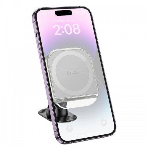 Утримувач HOCO Crystal ring magnetic car holder H43 (center console) purple