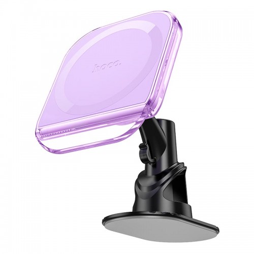 Утримувач HOCO Crystal ring magnetic car holder H43 (center console) purple