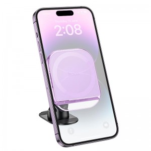 Утримувач HOCO Crystal ring magnetic car holder H43 (center console) purple