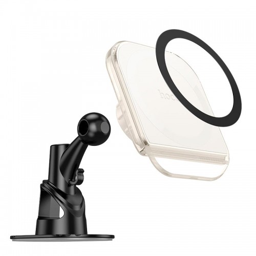 Утримувач HOCO Crystal ring magnetic car holder H43 (center console) white