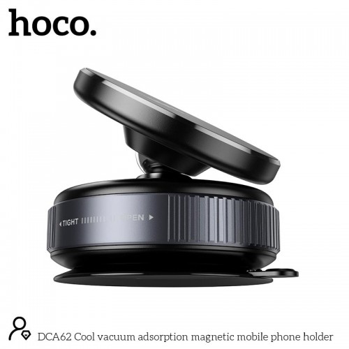 Тримач HOCO Cool vacuum adsorption magnetic mobile phone holder DCA62 black