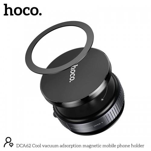 Тримач HOCO Cool vacuum adsorption magnetic mobile phone holder DCA62 black