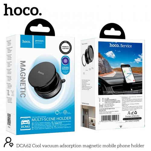 Тримач HOCO Cool vacuum adsorption magnetic mobile phone holder DCA62 black