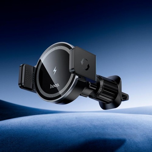 Утримувач HOCO Power electric magnetic wireless fast charging car holder (air outlet) HW35 |15W| black
