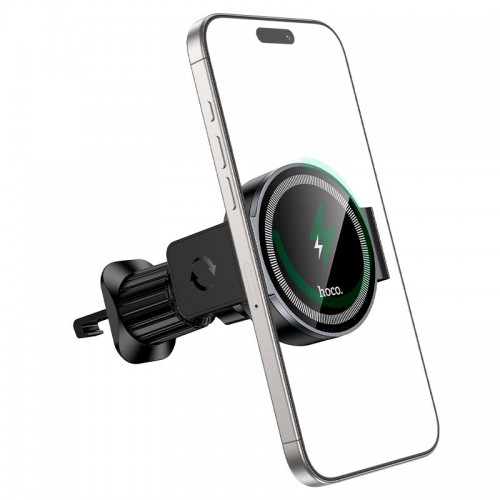 Утримувач HOCO Power electric magnetic wireless fast charging car holder (air outlet) HW35 |15W| black