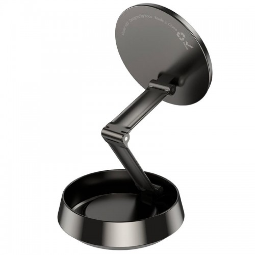 Утримувач HOCO Metal ring magnetic car holder (center console) H83 |4.5-7"| grey