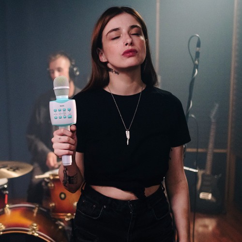 Караоке микрофон HOCO Cantando karaoke microphone BK5 |BT5.0, DSP, 3-6h, TF, USB|