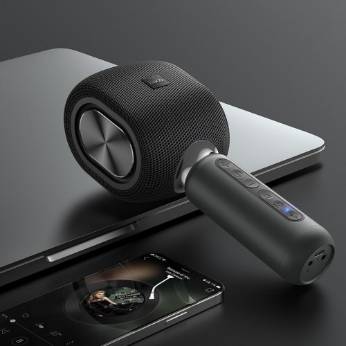 Караоке микрофон HOCO Cool Hi K song microphone BK8 |BT5.0, TWS, AUX/TF, DSP, 5W, 6-8h|