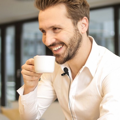 Мікрофон Hoco Lightning Lavalier microphone L14 |2M| black