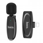 Мікрофон HOCO Lightning Crystal Lavalier Wireless Digital Microphone L15 |2.4G, 15M| black