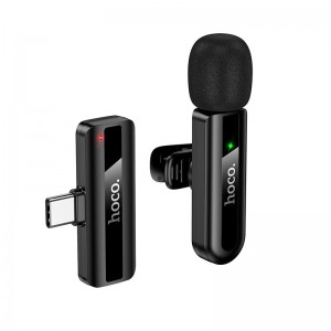 Мікрофон HOCO Type-C Fair Wireless Microphone L20 |2.4G, 5-15m, 3-4h| black