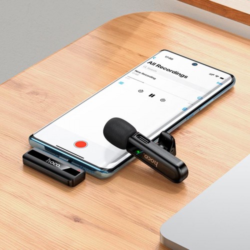 Мікрофон HOCO Type-C Fair Wireless Microphone L20 |2.4G, 5-15m, 3-4h| black