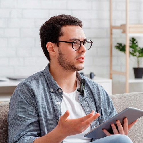 Мікрофон HOCO Type-C Fair Wireless Microphone L20 |2.4G, 5-15m, 3-4h| black