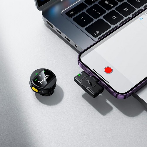 Мікрофон HOCO Lightning Charm Wireless Microphone L21 |2.4G, 10-15m, 5-6h| black