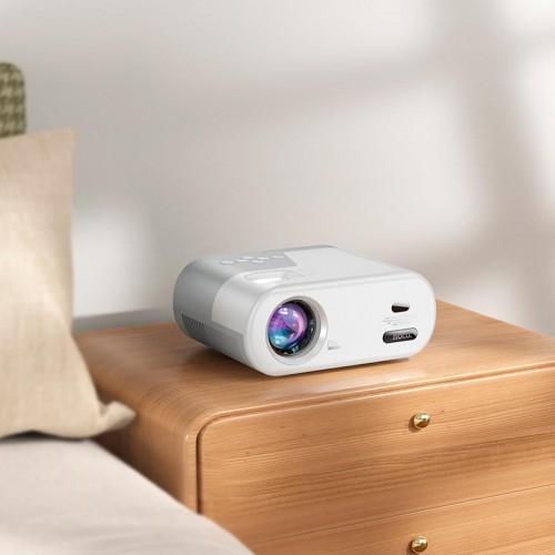 Проектор Hoco DT2 smart projector (720p Android version) |2.4G/5G, AUX/USB/AV/HDTV| white-grey
