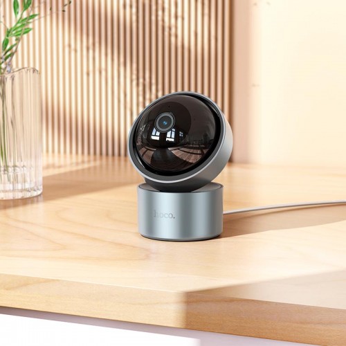 Камера відеоспостереження Hoco Indoor PTZ HD cameray gray D5 |3MP, FHD, IP54, Infrared| grey
