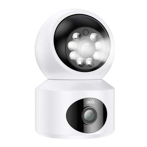 Камера відеоспостереження HOCO DI53 Admire dual-lens smart surveillance camera |1080P, 2.4G, 360°| white