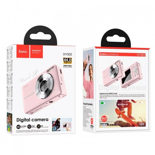Фотокамера Hoco digital camera DV202 |44MP, 30fps/1920p, 2.4" IPS HD| black