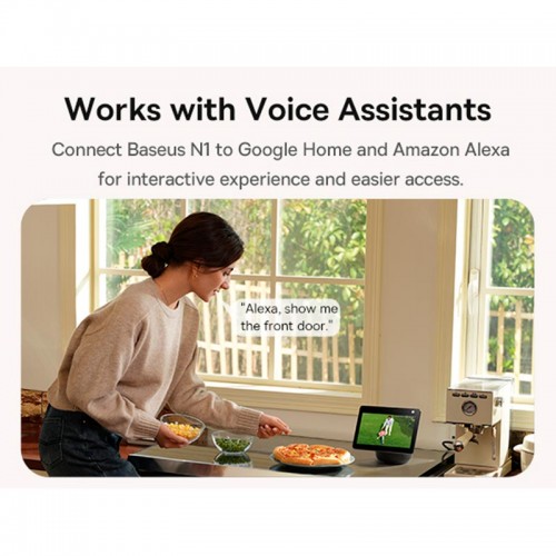 Камера відеоспостереження Baseus Security N1 Outdoor Camera 2k 2-cam Kit |145°, 16Gb eMMC (16TB Max), Color Night vision, IP67| white