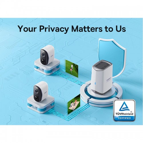 Камера відеоспостереження Baseus Security N1 Outdoor Camera 2k 2-cam Kit |145°, 16Gb eMMC (16TB Max), Color Night vision, IP67| white