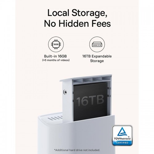 Камера відеоспостереження Baseus Security N1 Outdoor Camera 2k 2-cam Kit |145°, 16Gb eMMC (16TB Max), Color Night vision, IP67| white