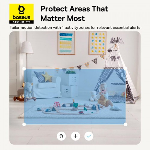 Камера відеоспостереження Baseus Security P1 Indoor Camera 3K |8x Zoom, 4MP, 3K| white