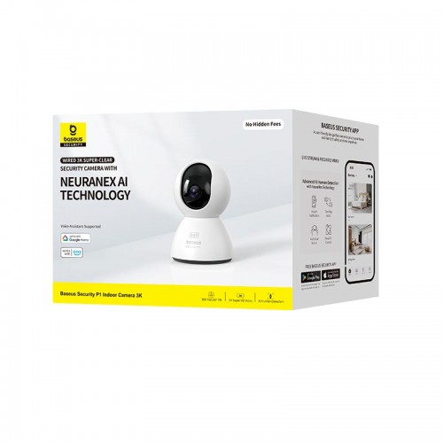 Камера відеоспостереження Baseus Security P1 Indoor Camera 3K |8x Zoom, 4MP, 3K| white