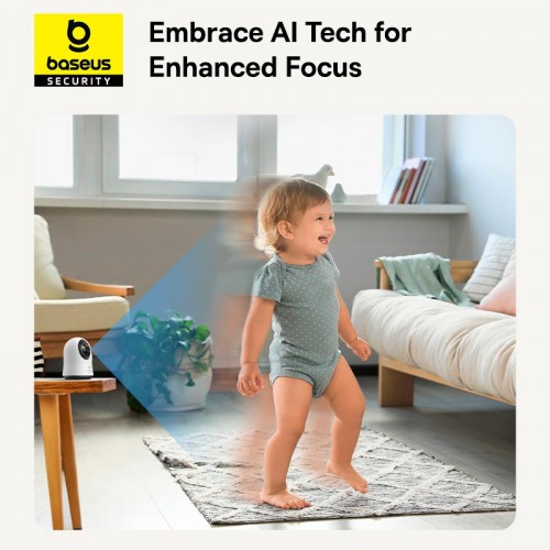 Камера відеоспостереження Baseus Security P1 Pro Indoor Camera 3k (Adapter not Included) |8x Zoom, 5MP, 3K| white