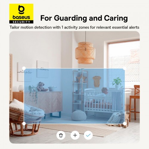 Камера відеоспостереження Baseus Security P1 Pro Indoor Camera 3k (Adapter not Included) |8x Zoom, 5MP, 3K| white