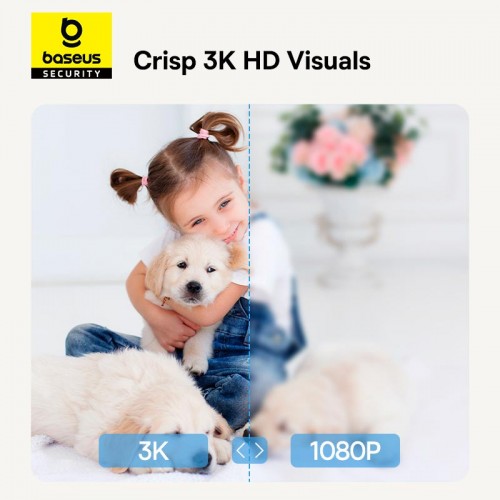 Камера відеоспостереження Baseus Security P1 Pro Indoor Camera 3k (Adapter not Included) |8x Zoom, 5MP, 3K| white