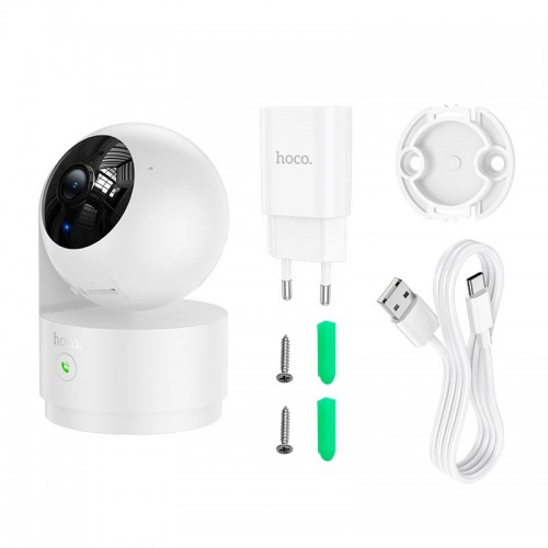 Камера відеоспостереження HOCO Indoor PTZ HD camera D8 |3MP,1296p, 2.4G| white