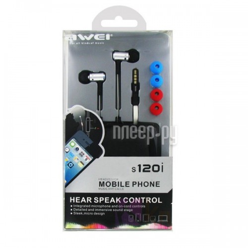 Наушники AWEI ES-120i grey