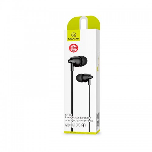 Навушники USAMS In-ear Plastic EP-39 |1.2m| white