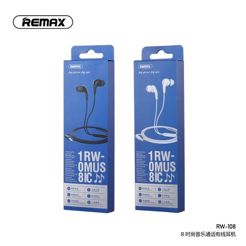 Наушники REMAX Music Call Wired RW-108 white