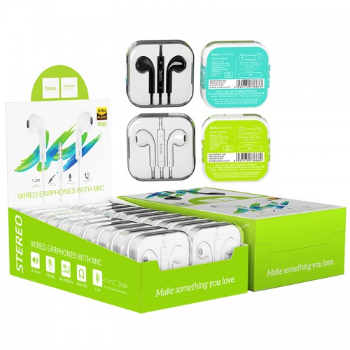 Наушники Hoco Original series earphones display set M80 (20PCS) белые