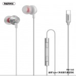 Навушники REMAX Type-C Metal Wired Earphone RM-560 silver