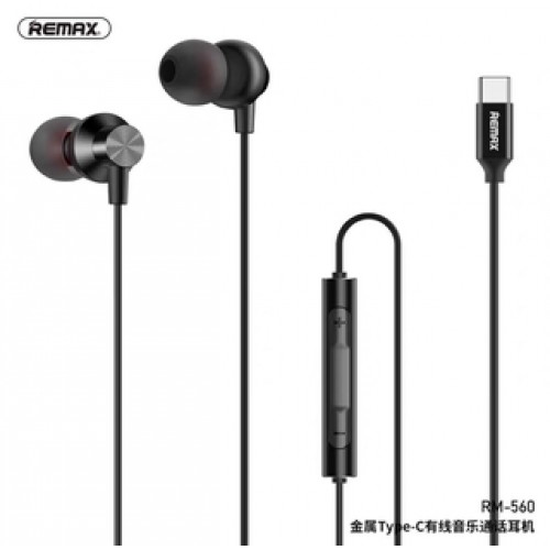 Наушники REMAX Type-C Metal Wired Earphone RM-560 silver
