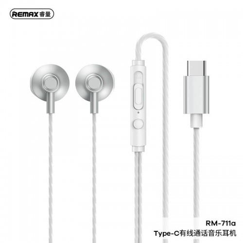 Наушники REMAX TYPE-C Wired Earphone for Music & Call RM-711a
