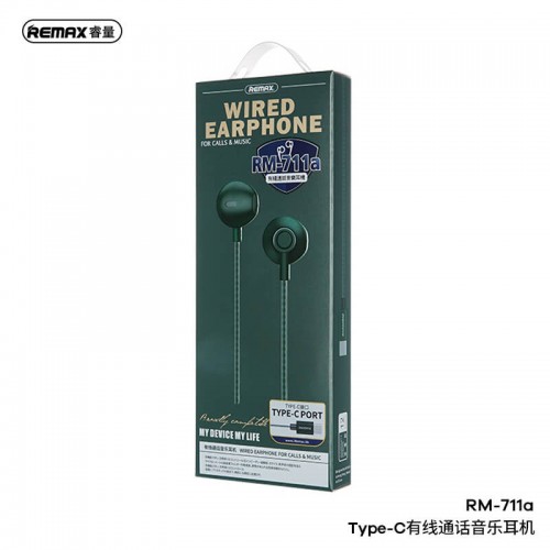 Наушники REMAX TYPE-C Wired Earphone for Music & Call RM-711a
