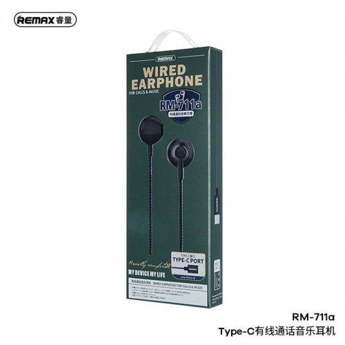 Наушники REMAX TYPE-C Wired Earphone for Music & Call RM-711a
