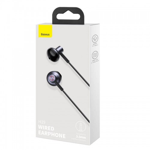 Навушники BASEUS Encok 3.5 mm Wired Earphone H19 (NGH19-03) black