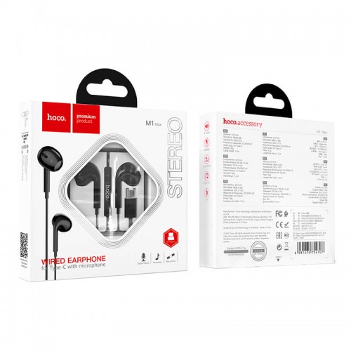 Наушники HOCO Type-C crystal earphones with mic M1 Max
