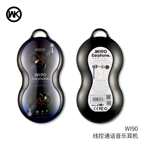 Наушники проводные WK Wired Earphone Wi90 |1.2M| white
