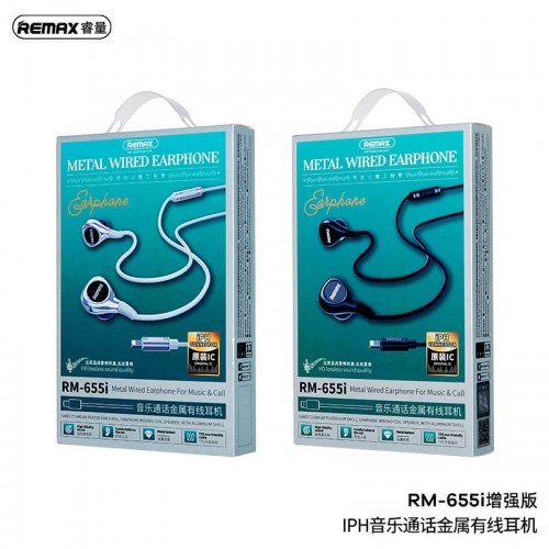 Наушники REAMX Lightning Metal Wired Earphone for Music & Call RM-655i |1.2M| grey