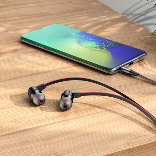 Навушники HOCO Platinum sound universal earphone with mic M85 black