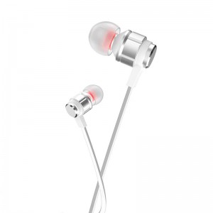 Наушники HOCO Platinum sound universal earphone with mic M85 silver