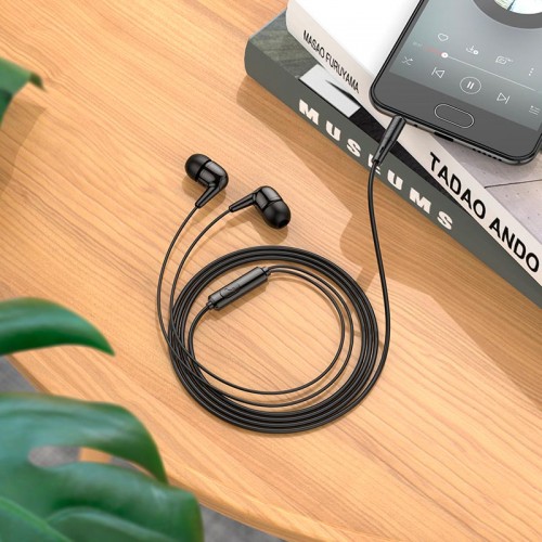 Навушники HOCO Enjoy universal earphones with mic M97 black