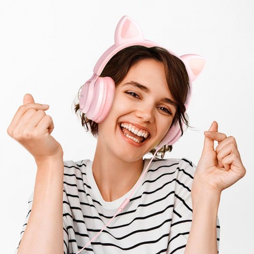 Наушники HOCO Cat ear headphones with mic W36 |Hi-Fi|