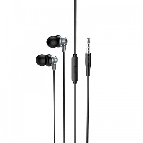 Навушники HOCO Delighted METAL universal earphones with microphone M98 grey