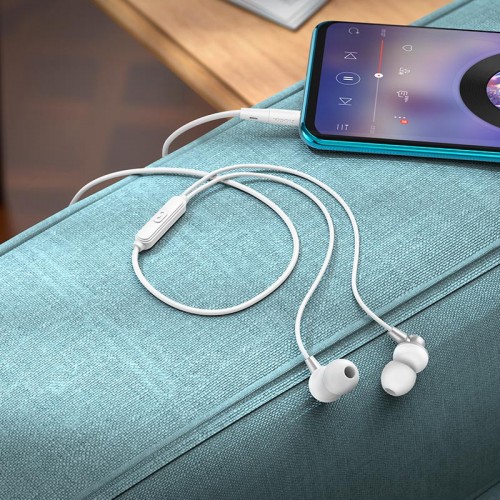 Навушники HOCO Delighted METAL universal earphones with microphone M98 grey
